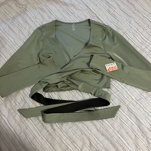 Free People Long Sleeve Tie Top